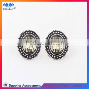 2015 Fashion sexy ladies' ellipse type crystal stud earrings