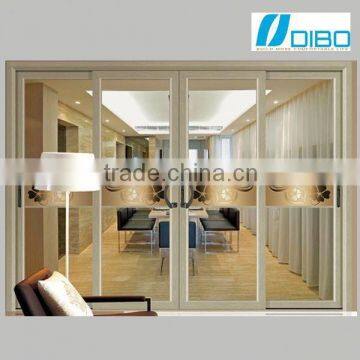 Modern design Double Glass powder coated slide door for washroom