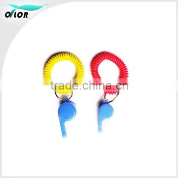 Promotional fan articles custom colorful plastic football whistles