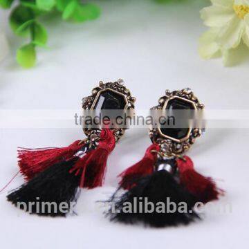 New Fashion Jewelry Hot Sale Crystal Vintage Tassel Statement Bib Earrings Factory Price photo-6