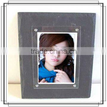 Nautre black slate photo frame/picture frame