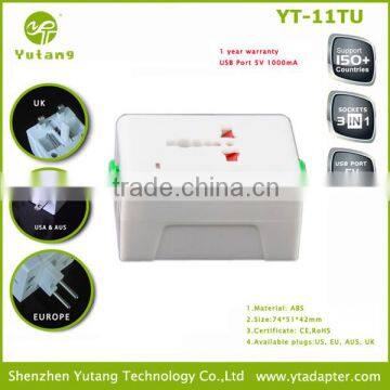 All in One EU USA Australia UK Travel Plug World Travel USB Power Adapter