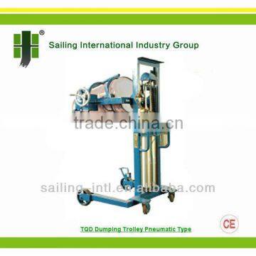 TQD Pneumatic Lifting Dumping Trolley, small dumper, easy dumper