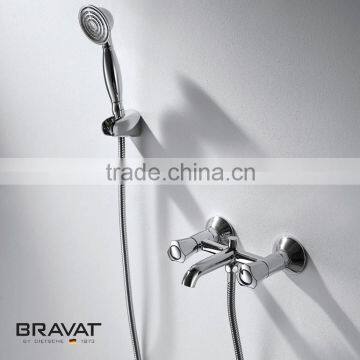 Double handle shower hose bathtub faucet with shower set F6133186CP-B-RUS