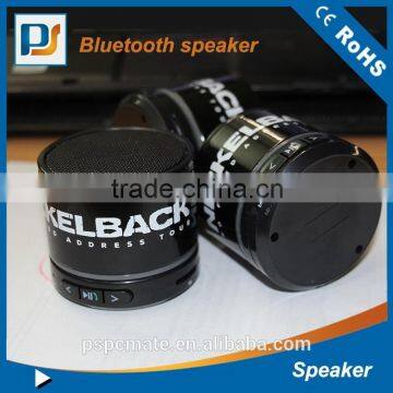 Bluetooth speaker with led light fm radio , mini speaker with OEM rolling printing logo bluetooth wiereless speaker