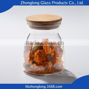 Fashion Design OEM Accepted Glass Storage Jar With Metal Clip Lids