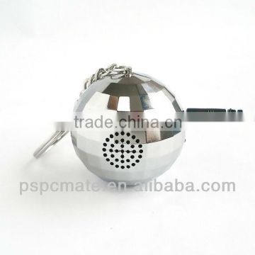 mini round speaker with keychain as promotional gifts item