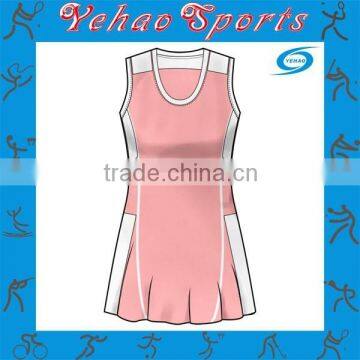 Pink color netball dress beautiful design