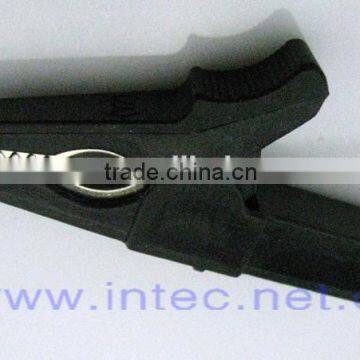 Jumper Wires Alligator Crocodile Roach Test Clip Plastic Handles Crocodile clips 54mm black color I00167