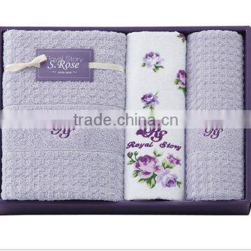 Hot sale 100%cotton gift pack towel set