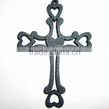 Wooden cross pendant