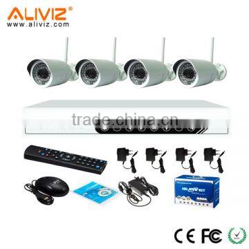 AS-N405B-wifi Onvif 4CH 1080P WIFI NVR Kit IP bullet Camera