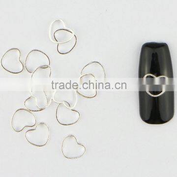 Factory Supply Metal Nail Art Circle Gold & Silver Mini DIY Lace Ring Design