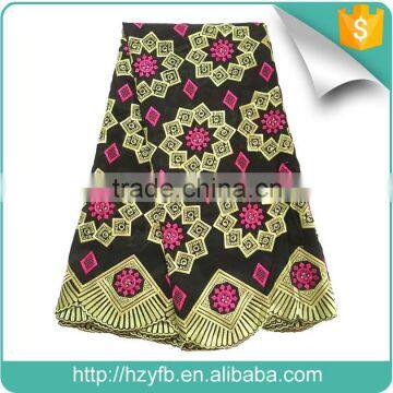 New designs nigerian fabrics swiss lace with stones wholesale fashion african lace for party dress                        
                                                                                Supplier's Choice