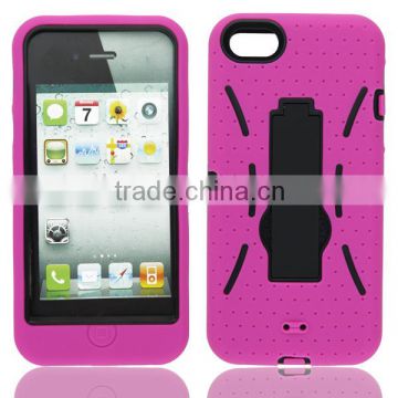 Robot kickstand silicone hybrid case for iPhone 5