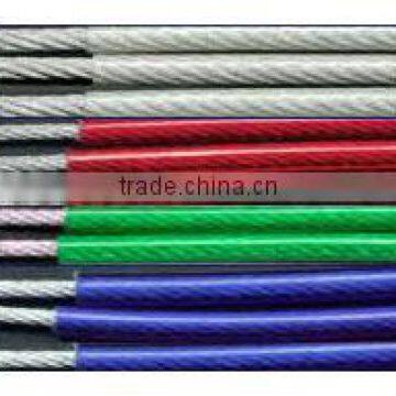 7x7 pvc coated galvanized steel cable/steel wire rope