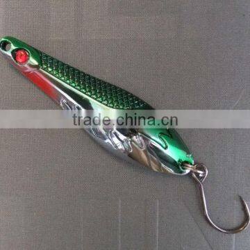 24G Green with sliver New Style Zinc Fishing Spoon&Spinner