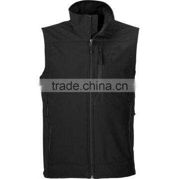 Waterproof breathable lightweight brown softshell mens vest