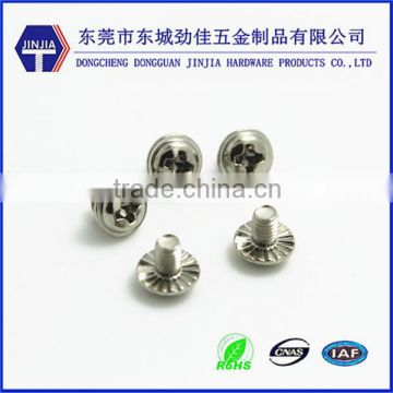 m3 knurled head metal nickel surface magnetic shoulder screw