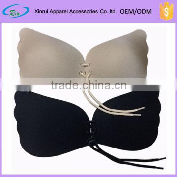 Latest style fashion laced adhesive sexy push up bra