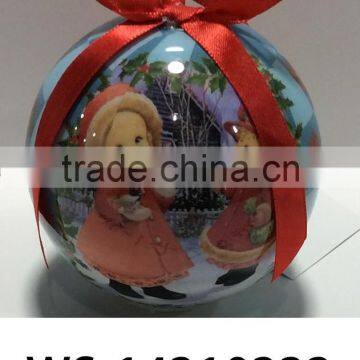 Hot Sale High Quality 2015 Wholesale Little Girl Plastic Ball For Chirstmas Ornament