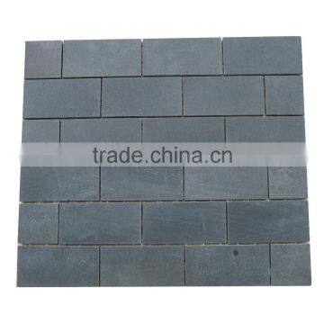 Honed Bluestone Brick Pattern Mosaic Tile