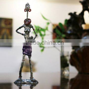 High quality Handmade metal African figurine