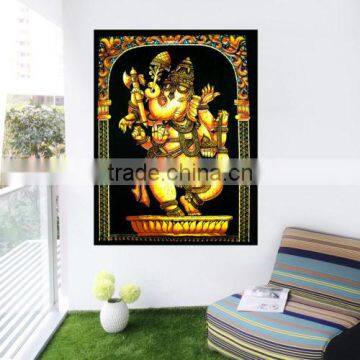 Indian Lord Ganesha Religious Meditation Hippie Tapestry