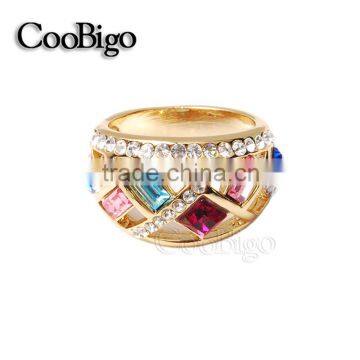 Fashion Jewelry Zinc Alloy Charming Rhinestone Ring Women Party Show Gift Dresses Apparel Promotion Accessories