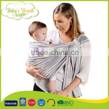 BCW-24 Baby Sling Wrap Natural Cotton Baby Sling Baby Wrap Carrier with Ring