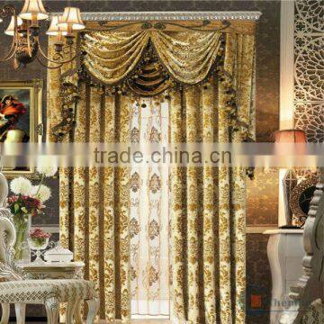 new design velvet fabric frilled curtains