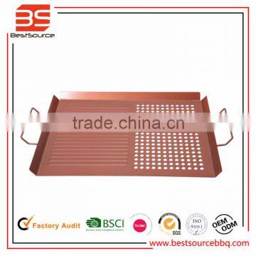 Two Sides New Style BBQ Grill Pan Stainless Steel BBQ Vegetable Pan