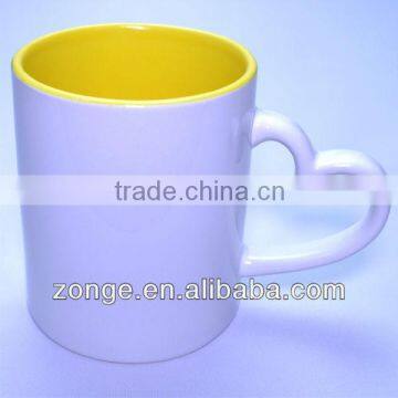 11oz heart handle dye sublimation mug