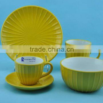 2015 Newly designed stoneware stripe pattern dinnerset