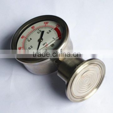 high quality glycerine or silicone oil filled diaphragm bellows pressure gauge