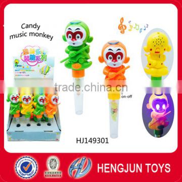 plastic surprise toy candy monkey with music and light children's toys 12pcs