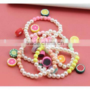 Candy hang decoration customized bracelets girls pearl brace princess lace pulsera