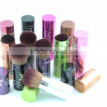 makeup brush manufactory in Guangdong, retractable powder brush