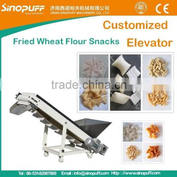 Customized Fried Wheat Flour Snacks elevator/small elevator/industrial conveyors