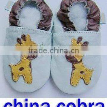 leather baby shoes christmas design