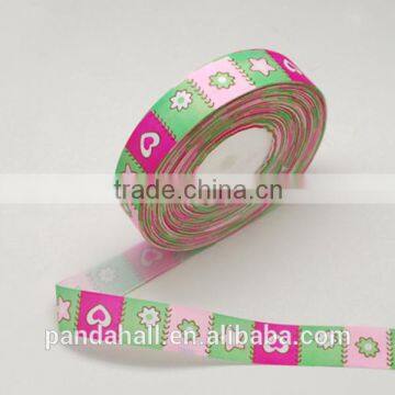 1" Printed Polyester Grosgrain Ribbon, 50yards/roll(SRIB-S009-25mm-3)