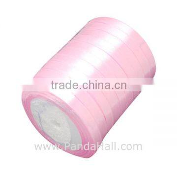 Satin Ribbon, Pink, 10mm wide, 25yards/roll, 10rolls/group(RC011-43)