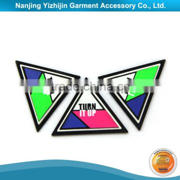 Hot sale soft pvc rubber custom printed clothing labels/ clothing patch