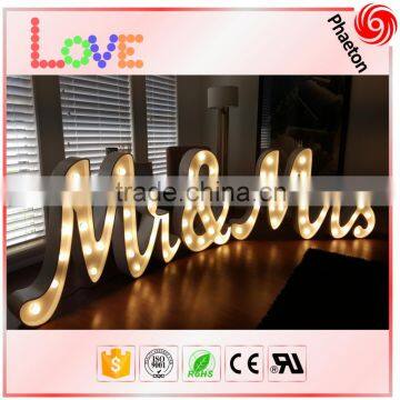 Large outdoor free standing home garden wedding party led marquee letter lights