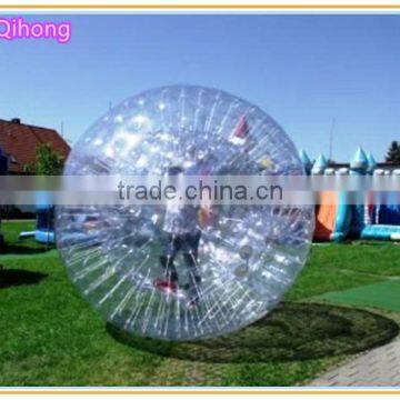 Hot sale!!! Transparent inflatable zorb ball, PVC ball, human hamster body zorbing ball
