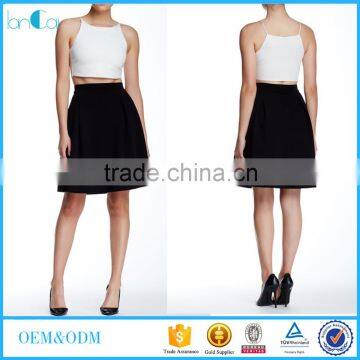 Sample Order Accept Oem Service Girls Skirt Black Umbrella Latest Fashion Casual Skirts