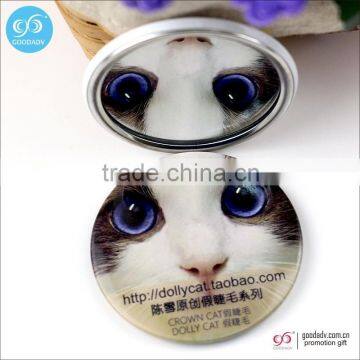 2016 promotion gift Hot sell small round tin mirror