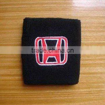 Wholesale custom logo mens embroidery zipper basketball wrist band