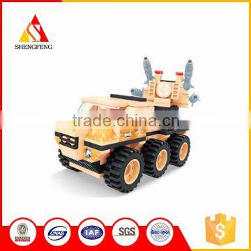 Military theme AUSINI building block car toys for kids educational