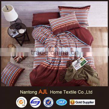100% cotton pigment printed stripe design youth twin comforter sets